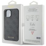 Guess GUHCP15SG4GFGR iPhone 15 / 14 / 13 6.1" grey hard case 4G Metal Gold Logo - imagine 8