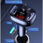 USAMS Hands-Free Set C25 50W with FM Transmitter, Bluetooth, MP3, 2xUSB / USB-C black CC14 - imagine 4