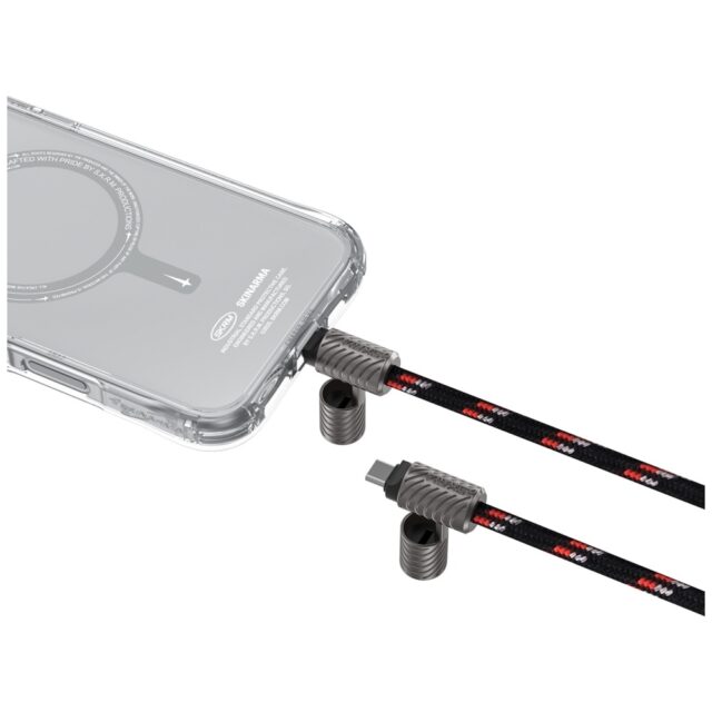 Universal phone lanyard cable 2in1 Skinarma Dyno Ve USB-C/USB-C black - imagine 3