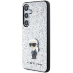 Karl Lagerfeld KLHCS24MGCNPSG S24+ S926 silver hardcase Fixed Glitter Ikonik Logo Metal Pin - imagine 2