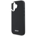 DKNY DKHMP16SPSCMCLK iPhone 16 6.1" black hardcase Plain Silver Logo MagSafe - imagine 6