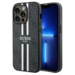 Guess GUHMP15XP4RPSK iPhone 15 Pro Max 6.7" black hardcase 4G Printed Stripes MagSafe