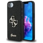 Case Guess Fixed Glitter Big 4G for iPhone 16e black