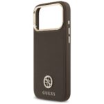 Case Guess Grained Strass Logo MagSafe for iPhone 17 Pro Max brown - imagine 6