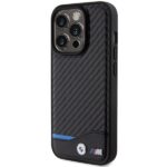 BMW BMHCP15L22NBCK iPhone 15 Pro 6.1" black Leather Carbon - imagine 2