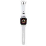 Karl Lagerfeld Strap KLAWMSLKNH AppleWatch 38/40/41mm white strap 3D Rubber Karl Head