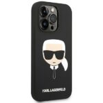 Karl Lagerfeld KLHCP14XSLKHBK iPhone 14 Pro Max 6,7" hardcase black Silicone Karl`s Head - imagine 4