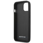 AMG AMHCP13MOSDBK iPhone 13 / 14 / 15 6.1" black hardcase with Leather Curved Lines - imagine 7