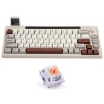 Mechanical keyboard Epomaker RT65 Wisteria Linear Switch grey-white