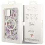 Guess GUHMP14MHCFWST iPhone 14 Plus / 15 Plus 6.7" transparent hardcase Flower MagSafe - imagine 8