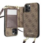 Guess GUHCP12MCB4GB iPhone 12 / 12 Pro 6,1" brown hardcase 4G Crossbody Cardslot - imagine 2
