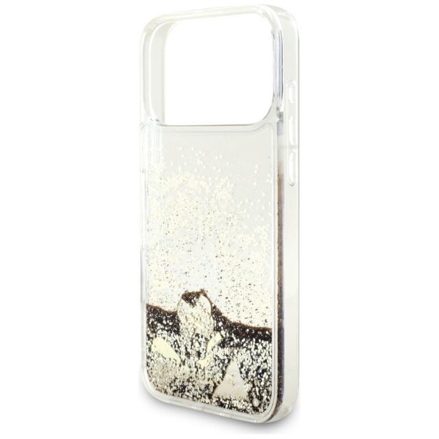 Guess Liq case. Glitter 4 Charms for iPhone 17 Pro gold - imagine 6