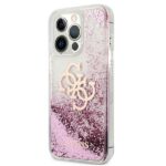 Guess GUHCP13XLG4GPI iPhone 13 Pro Max 6,7" pink hardcase 4G Big Liquid Glitter - imagine 2