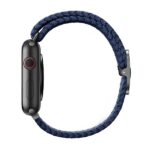 UNIQ Aspen Strap Apple Watch 40/38/41 mm Series 1/2/3/4/5/6/7/8/SE/SE2/SE3 Braided oxford blue - imagine 2