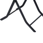 Small Black Forest Garden Furniture Set, Two Chairs + Black Table - imagine 7