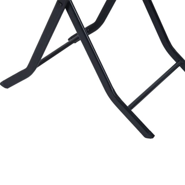 Small Black Forest Garden Furniture Set, Two Chairs + Black Table - imagine 7