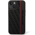 AMG AMHCP14S2SPCK iPhone 14 / 15 / 13 6.1" black hardcase with Silicone Carbon Pattern - imagine 2