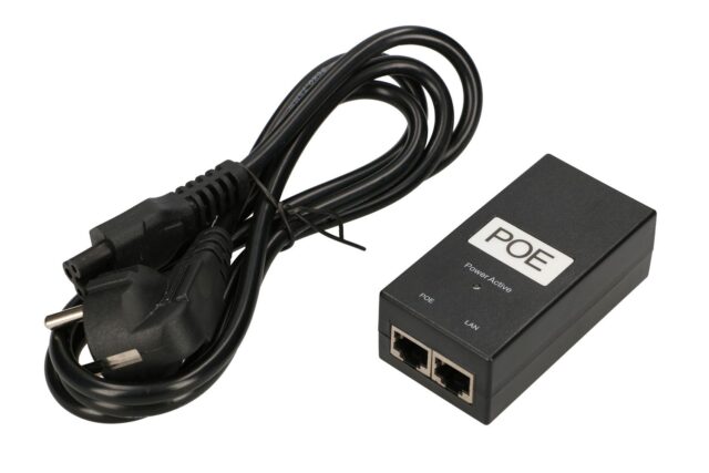 Extralink POE-48-24W-G | PoE Power supply | 48V, 0.5A, 24W, Gigabit, AC cable included - imagine 3