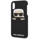 Karl Lagerfeld KLHCPXSKSF iPhone X/ Xs hardcase black Sneaky Karl - Saffiano - imagine 3