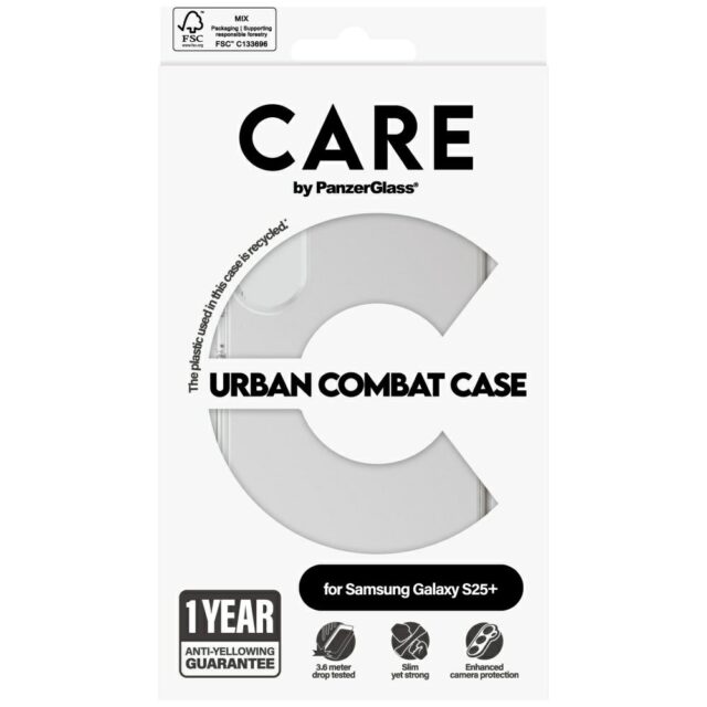 CARE by PanzerGlass Flagship Urban Combat Case for Samsung Galaxy S25+ Transparent - imagine 4