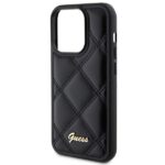 Guess GUHCP15XPSQSQSK iPhone 15 Pro Max 6.7" black hardcase Quilted Metal Logo - imagine 6