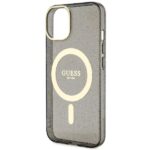 Guess GUHMP14MHCMCGK iPhone 14 Plus / 15 Plus 6.7" black hardcase Glitter Gold MagSafe - imagine 6