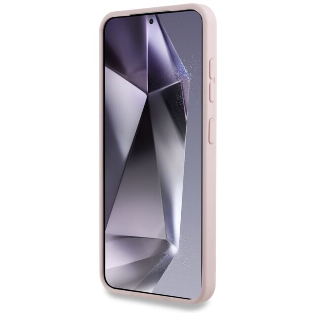 Case Karl Lagerfeld Silicone Double Heads And Circle MagSafe Samsung Galaxy S25+ pink - imagine 5