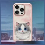 Nimmy case iPhone 16 Pro 6.3" pink Big Eyed Pet 2.0 Cat - imagine 8