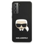 Karl Lagerfeld KLHCS21SKH3DBK S21 G991 black hardcase 3D Rubber Karl`s Head - imagine 3