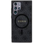 Guess GUHMS24LG4GFRK S24 Ultra S928 black hardcase 4G Collection Leather Metal Logo MagSafe - imagine 3