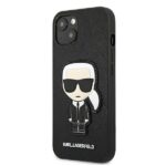 Karl Lagerfeld KLHCP13SOKPK iPhone 13 mini 5,4" black hardcase Saffiano Ikonik Karl`s Patch - imagine 2
