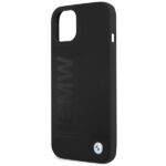 Case BMW BMHCP13MSLBLBK iPhone 13 / 14 / 15 6.1" black hardcase Silicone Signature Logo - imagine 6