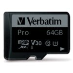 Verbatim 64GB microSD Card + Adapter Pro U3 black 47042 - imagine 2