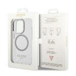 Guess GUHMP14XHTRMS iPhone 14 Pro Max 6,7" silver hard case Metal Outline Magsafe - imagine 8