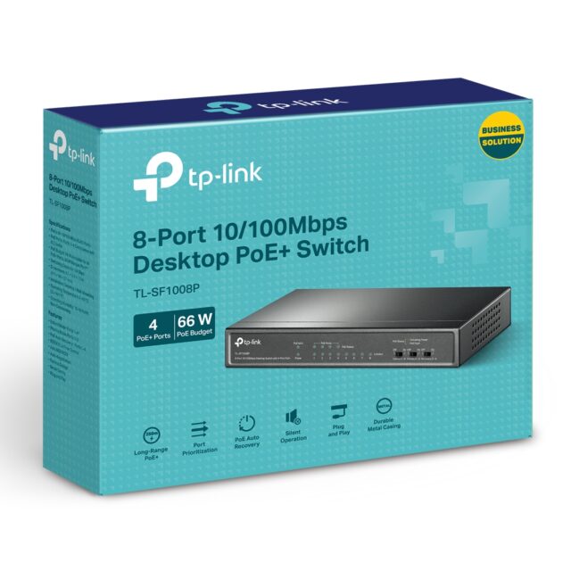 TP-Link TL-SF1008P | Switch | 8x RJ45 100Mb/s, 4x PoE - imagine 4