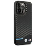 BMW BMHCP14L22NBCK iPhone 14 Pro 6,1" black Leather Carbon - imagine 4