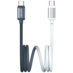 Cable USAMS Bicolor Series SJ756 PD 60W  USB-C/USB-C 1.2m black and white