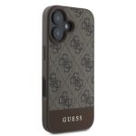 Guess GUHCP16SG4GLBR iPhone 16 6.1" brown hardcase 4G Bottom Stripe - imagine 4