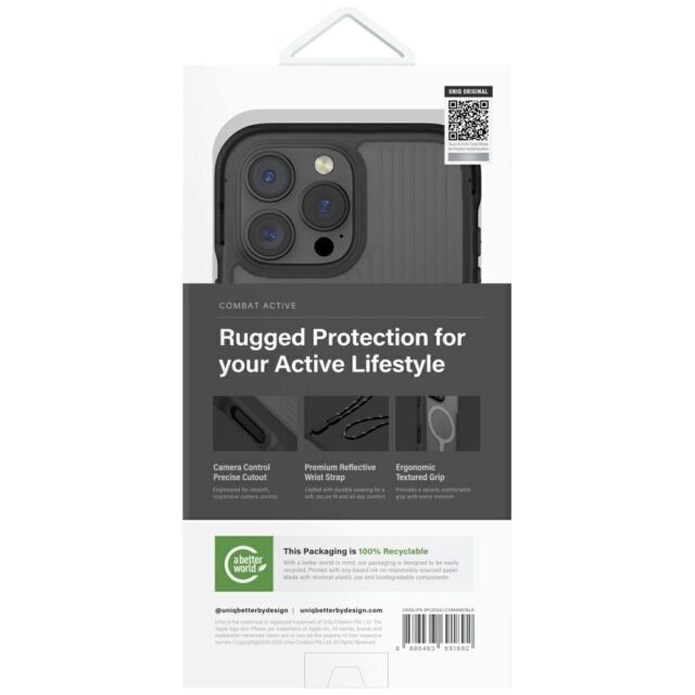 Case UNIQ Combat Active for iPhone 16 Pro Max Magclick Charging black - imagine 6