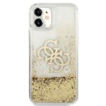 Guess GUHCN61LG4GGO iPhone 11 6,1" / Xr gold hardcase 4G Big Liquid Glitter - imagine 5