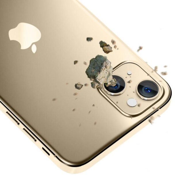 3MK Lens Protection Pro iPhone 14 6,1" gold Camera lens protection with mounting frame 1szt. - imagine 3