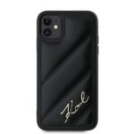 Karl Lagerfeld KLHCN61PQDSMGK iPhone 11 / Xr 6.1" black hardcase Diagonal Quilted Script - imagine 3