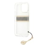 Guess GUHCP13LKB4GBR iPhone 13 Pro / 13 6,1" Transparent hardcase 4G Brown Strap Charm - imagine 7