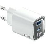 USAMS CC229 30W GaNUSB-C/USB-A Fast Charging XC Series White CC229TC02