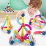 Extralink Magnetic Blocks, Educational Creative Magnetic Sticks 120 pcs. - imagine 2