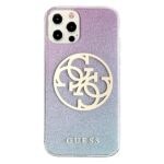 Guess GUHCP12LPCUGLBPG iPhone 12 Pro Max blue hard case Glitter Gradient 4G Circle Logo - imagine 3