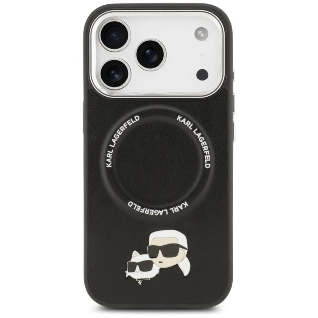 Karl Lagerfeld Karl & Choupette Pins MagSafe Case for iPhone 17 Pro Max Black - imagine 3