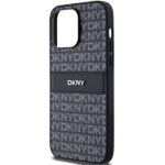DKNY DKHCP14LPRTHSLK iPhone 14 Pro 6.1" black hardcase Leather Mono Stripe & Metal Logo - imagine 6