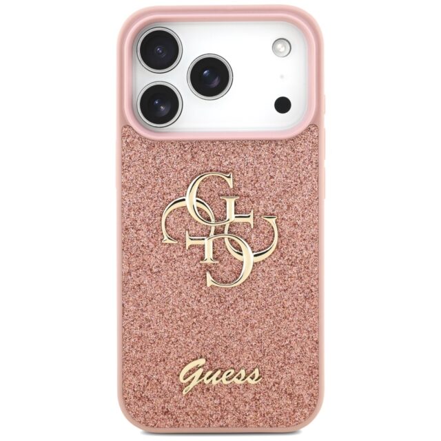 Guess Fixed Glitter Big 4G Case for iPhone 17 Pro Pink - imagine 3