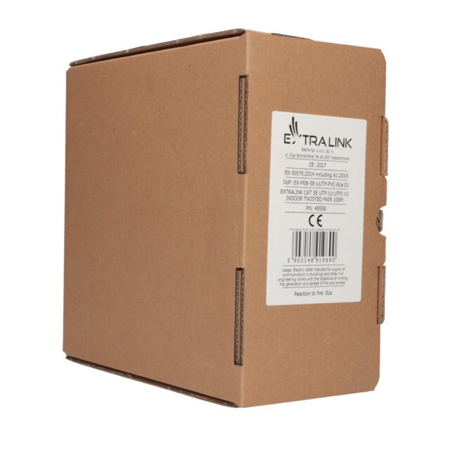 Extralink CAT5E UTP (U/UTP) V2 Indoor | Twisted pair | 100M - imagine 3